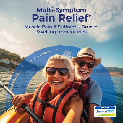 Boiron Arnicare Tablets for Pain Relief from Muscle Pain, Joint Soreness, Swelling from Injury or Bruises - 60 Count - Nirvana Guru