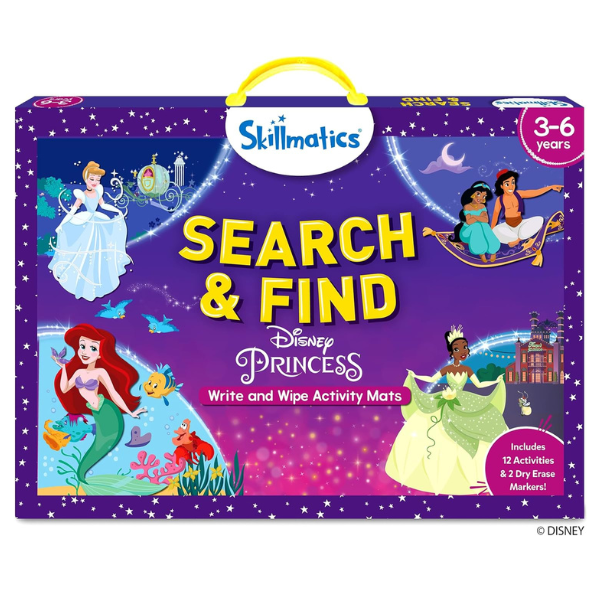 Skillmatics Search and Find Disney Princess Educational Game - Reusable Preschool Learning Activities, Perfect for Toddlers & Kids Who Love Toys, Art & Crafts, Gifts for Boys & Girls Ages 3, 4, 5, 6 Nirvana Guru