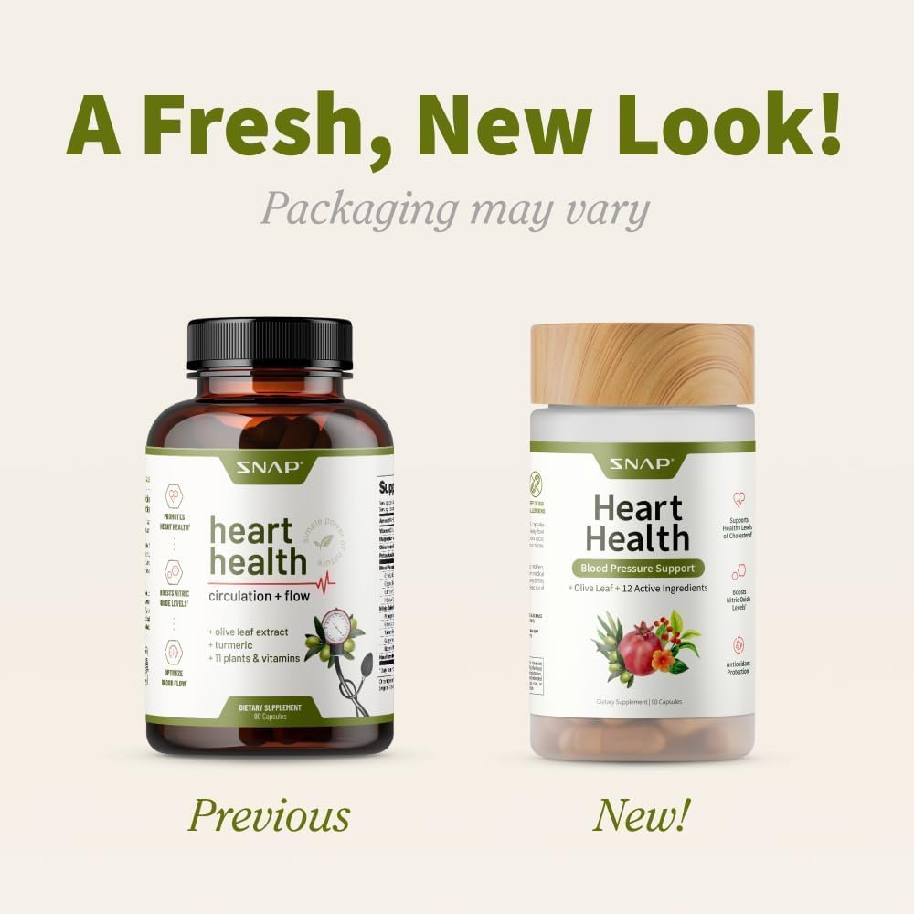 Snap Supplements Heart Health Supplements and Blood Circulation Supplements, 180 Capsules - Nirvana Guru