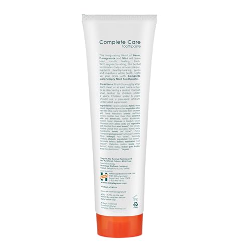 Himalaya Botanique Complete Care Toothpaste, Variety Pack - Fluoride Free Toothpaste for Clean Teeth & Fresh Breath - Vegan, Gluten Free, No Artificial Flavors, 5.29 oz (Pack of 4) - Nirvana Guru