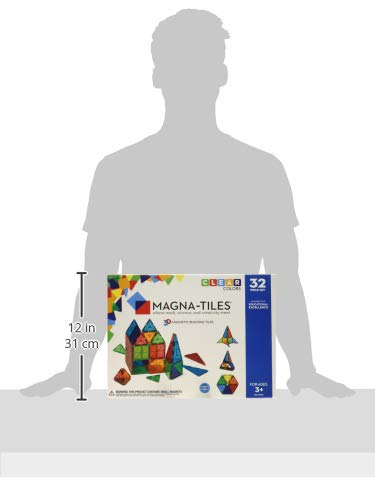 MAGNA-TILES Classic 32-Piece Magnetic Construction Set, The ORIGINAL Magnetic Building Brand Nirvana Guru