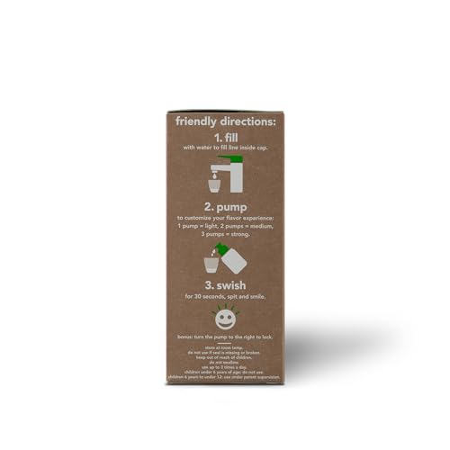 Hello Fresh Mint Mouthwash Concentrate, Alcohol Free for Bad Breath, Travel Size Mouthwash Made with Coconut Oil and Tea Tree Oil, Helps Freshen Breath, 2 Pack, 3.25 Oz Pump Bottles Nirvana Guru
