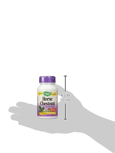 Nature's Way Standardized Horse Chestnut, Premium Extract, Promotes Healthy Leg Veins*, 250 mg per Serving, Vegan, 90 Capsules - Nirvana Guru