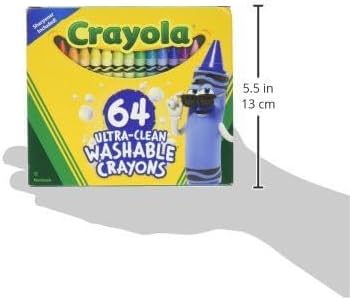 Crayola Washable Crayons for Kids - 64ct (2 Boxes), Bulk Crayons for Toddler Arts & Crafts, Teacher Classroom Must Haves, Back to School Supplies for Kids [Amazon Exclusive] nirvanaguru