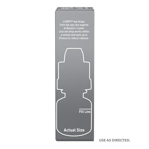 LUMIFY Eye Drops for Red Eyes, Redness Reliever for Brighter Looking Eyes, Works in 1 Minute & Lasts Up to 8 Hours, Eye Drops, 0.25 Fl Oz (7.5mL), Packaging May Vary Nirvana Guru