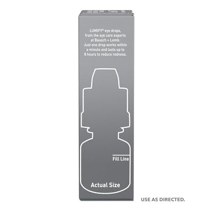 LUMIFY Eye Drops for Red Eyes, Redness Reliever for Brighter Looking Eyes, Works in 1 Minute & Lasts Up to 8 Hours, Eye Drops, 0.25 Fl Oz (7.5mL), Packaging May Vary Nirvana Guru