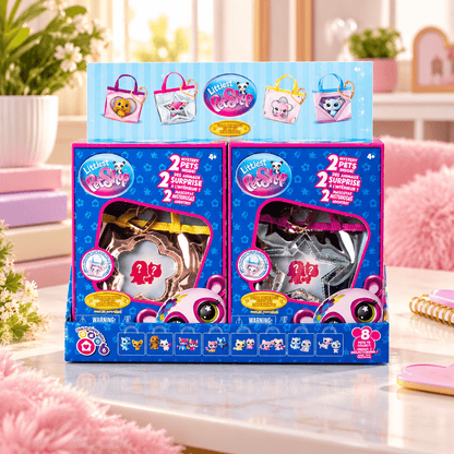 Littlest Pet Shop Deluxe Surprise Reveal Collectible Figures Divas on the Go – 6pc