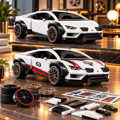 Mattel Brick Shop Hot Wheels Lamborghini Huracán Sterrato Building Toy Kit, 268 Pieces, Collector Set