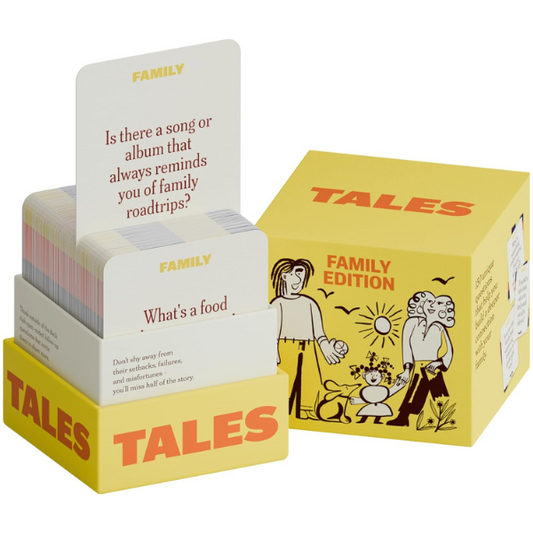 TALES 150 Conversation Cards, Family Edition, Perfect for Family Games for Adults, Teens, and Kids, Family Dinners, Game Nights, Gifts, Holidays, and Gatherings, Prompts for Meaningful Connections Nirvana Guru