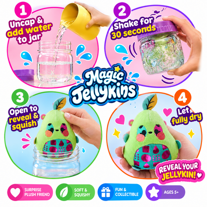 Magic Jellykins Water-Activated 3-Inch Surprise Toys 2-Pack - Exclusive Color-Changing Toy Truck - Water Table Playset - Authentic Details - Pretend Play Gifts..