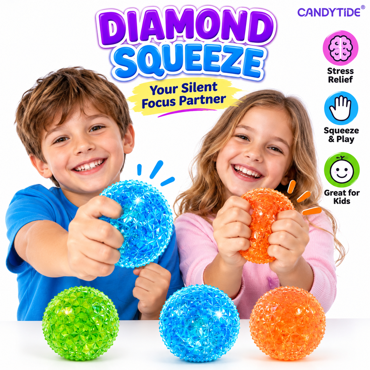 Diamond Squishy Fidget Toys -Slow Rising Kids Squishy Toys - Sensory Toys