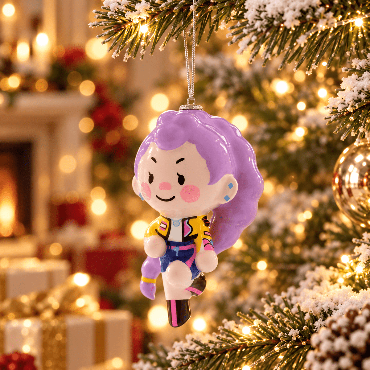 KPop Demon Hunters HUNTR/X Holiday Ornament Collection – Rumi, Mira & Zoey Character Tree Decorations, Complete 3-Piece Set