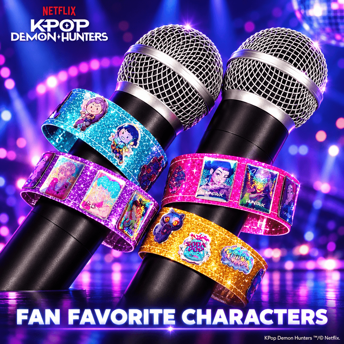 KPop Demon Hunters Bracelet Making Combo – Sparkle Bracelet Kit + Rumi, Mira & Zoey Friendship Bracelet 3-Pack