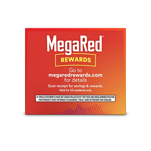 MegaRed - Omega-3 Krill Oil 350mg Softgels (130 Count in A Bottle), EPA & DHA Omega-3 Fatty Acids with No Fishy Aftertaste Unlike Fish Oil, Contains Antioxidant Astaxanthin - Nirvana Guru