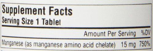 Source Naturals Manganese, Amino Acid Chelate - Supports Energy Production - 250 Tablets Nirvana Guru