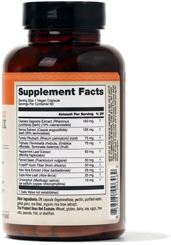 Naturewise Total Colon Care Herbal Cleanse - With Prebiotics, Botanicals, & Antioxidants - for Regular Bowel Movement, Digestion, Gut Health - Vegan, Gluten-Free, Non-GMO - 60 Capsules[2-Month Supply] - Nirvana Guru