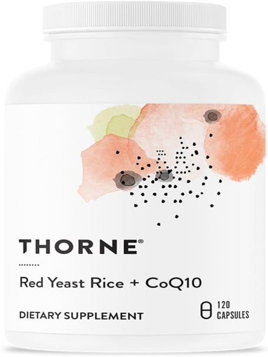 THORNE Red Yeast Rice + CoQ10 - Maintain Healthy Cholesterol Levels and Supports Cardiovascular Health* - Gluten-Free, Dairy-Free - 120 Capsules - Nirvana Guru