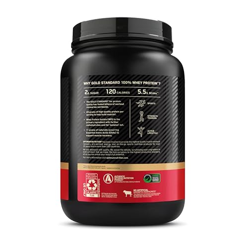Optimum Nutrition Gold Standard 100% Whey Protein Powder, Double Rich Chocolate, 2 Pound (Packaging May Vary) - Nirvana Guru