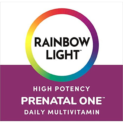 Rainbow Light Prenatal One High Potency Daily Multivitamin with Folate, Ginger and Probiotics; Supports Mom and Baby from Conception to Nursing; Vegan, 150 Tablets,* Pack May Vary Nirvana Guru