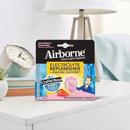 Airborne® Effervescent Tablets - Electrolyte Replenisher - Strawberry Lemon 72/10 ct. Nirvana Guru