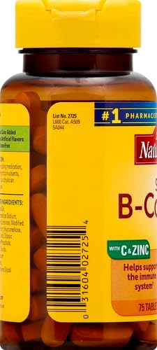 Nature Made Stress B Complex with Vitamin C and Zinc, Dietary Supplement for Immune Support, 75 Tablets, 75 Day Supply - Nirvana Guru