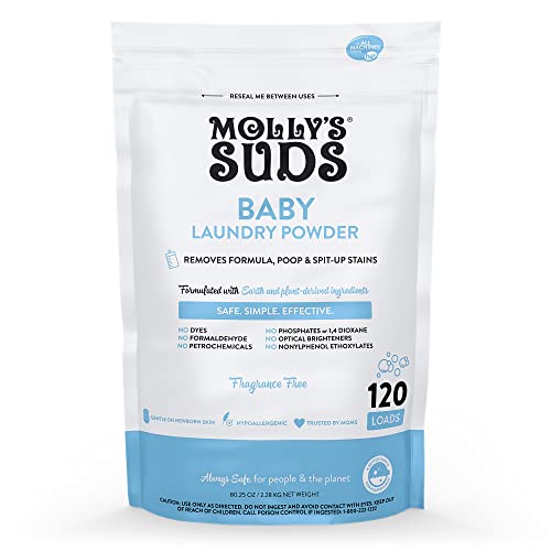 Molly's Suds Baby Laundry Detergent Powder | Removes Formula, Poop & Spit-Up Stains | Extra Gentle for Newborns (Sweet Baby Shea) Nirvana Guru