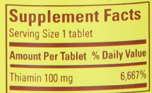 Nature Made Vitamin B1 100 mg, Dietary Supplement for Energy Metabolism Support, 100 Tablets, 100 Day Supply - Nirvana Guru
