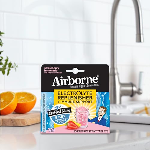 Airborne® Effervescent Tablets - Electrolyte Replenisher - Strawberry Lemon 72/10 ct. Nirvana Guru