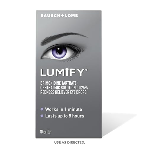 LUMIFY Eye Drops for Red Eyes, Redness Reliever for Brighter Looking Eyes, Works in 1 Minute & Lasts Up to 8 Hours, Eye Drops, 0.25 Fl Oz (7.5mL), Packaging May Vary Nirvana Guru
