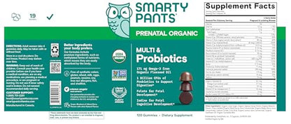 SmartyPants Prenatal Vitamins for Women, Sugar Free Multivitamin Gummies: Methylfolate, Omega 3 (ALA) Vitamin D3, C, Vitamin B12, B6, A, K & Zinc, Inositol, Erythritol Free, 60 Count (20 Day Supply) Nirvana Guru