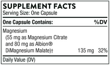 THORNE Magnesium CitraMate - Magnesium Supplement with Citrate-Malate - Support Heart, Skeletal Muscles, Cardiac, Lung Function, and Bone Density* - Gluten-Free, Dairy-Free, Soy-Free - 90 Capsules - Nirvana Guru