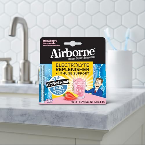 Airborne® Effervescent Tablets - Electrolyte Replenisher - Strawberry Lemon 72/10 ct. Nirvana Guru