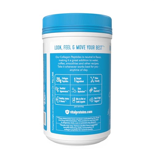 Vital Proteins Collagen Peptides Powder - Supports Hair, Nail, Skin, Bone & Joint Health, Unflavored, Collagen Protein 9.33 OZ - Nirvana Guru