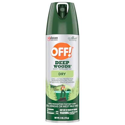 OFF! Deep Woods Insect Repellent Aerosol, Dry, Non-Greasy Formula, Bug Spray with Long Lasting Protection from Mosquitoes, 4 Oz, 2 Count Nirvana Guru