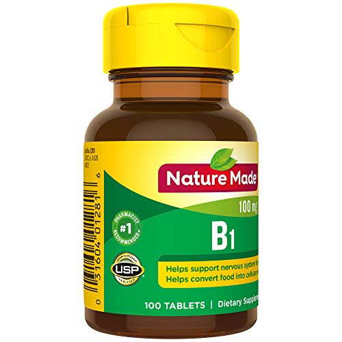 Nature Made Vitamin B1 100 mg, Dietary Supplement for Energy Metabolism Support, 100 Tablets, 100 Day Supply - Nirvana Guru