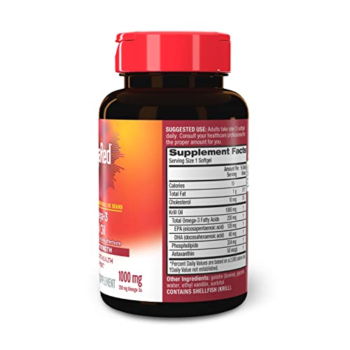 MegaRed - Omega-3 Krill Oil 350mg Softgels (130 Count in A Bottle), EPA & DHA Omega-3 Fatty Acids with No Fishy Aftertaste Unlike Fish Oil, Contains Antioxidant Astaxanthin - Nirvana Guru