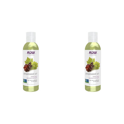 NOW Foods Solutions, Grapeseed Oil, Skin Care for Sensitive Skin, Light Silky Moisturizer for All Skin Types, 16-Ounce - Nirvana Guru