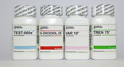 Strength Stack (Test Support System) - Test-600x, D-dodriol 25, VAR 10, Tren 75-1 Month Supply Nirvana Guru