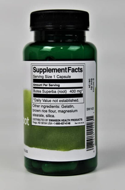 Swanson Butea Superba Root Full Spectrum Intimacy & Sexual Support 400 Milligrams 60 Capsules 2 Pack Nirvana Guru