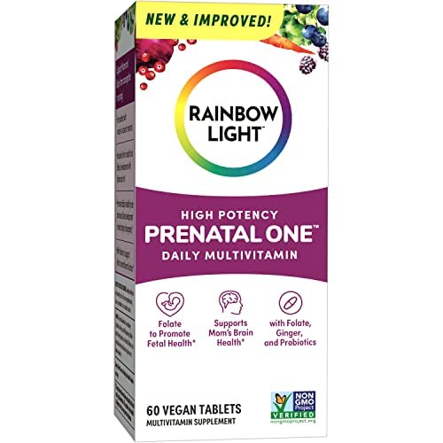 Rainbow Light Prenatal One High Potency Daily Multivitamin with Folate, Ginger and Probiotics; Supports Mom and Baby from Conception to Nursing; Vegan, 150 Tablets,* Pack May Vary Nirvana Guru
