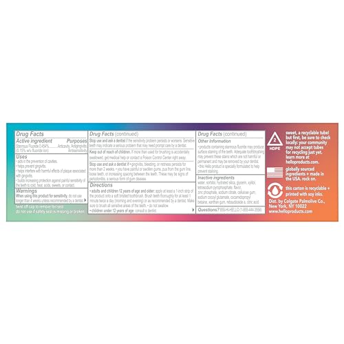 hello Mighty Multitasker Fluoride Toothpaste, 8-in-1 Toothpaste with Minty Flavor, Anticavity, Antigingivitis, Antisensitivity, Strengthens Enamel and Whitens, 2 Pack, 4.0 Oz Tubes Nirvana Guru