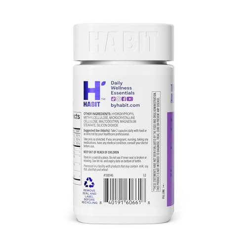 Habit Libido Supplement 2 Pack (120 Capsules) - New Look, Natural Aphrodisiac Blend with Maca, Ashwagandha L-Arginine, Supports Energy and Performance, Vegan, Non-GMO