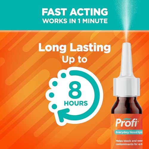 Profi™ Everyday Nasal Spray - Helps Defend Against Airborne Germs and Allergies, Lasts Up to 8 Hours, Advanced Nasal Spray for Air Travel, Work, Conferences & Indoor Gatherings - 90 Sprays, 0.29 FL OZ Nirvana Guru