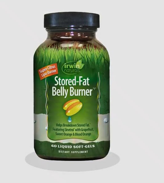 Irwin Naturals Stored-Fat Belly Burner - 60 Liquid Soft-Gels, Pack of 2 - Helps Support The Breakdown of Stored Fat - 40 Total Servings - Nirvana Guru