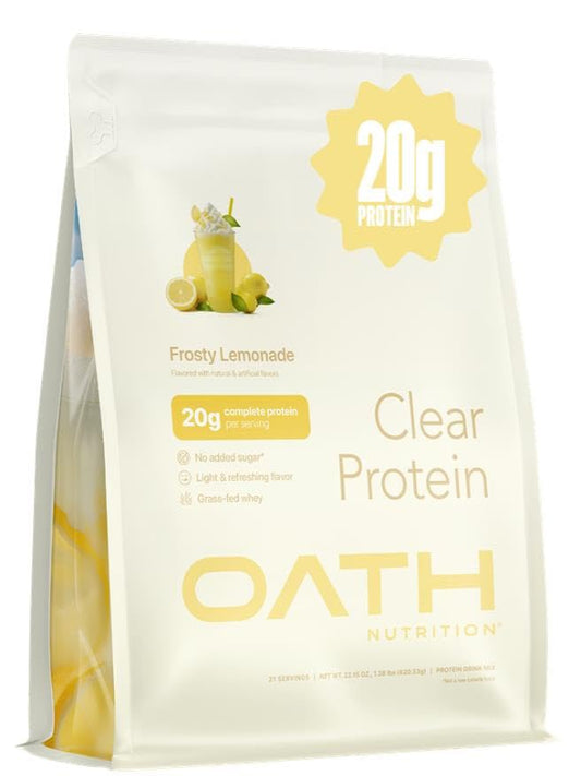 Clear Whey Isolate Protein Powder, Frosty Lemonade, 20g Complete Protein per Serving, No Added Sugar, Grass-Fed, 21 Servings Nirvana Guru