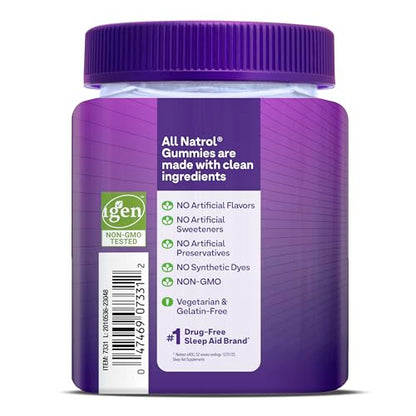 Natrol Melatonin Gummies, Sleep Support for Adults, Melatonin 10 mg, 140 Strawberry-Flavored, Up to 70 Days