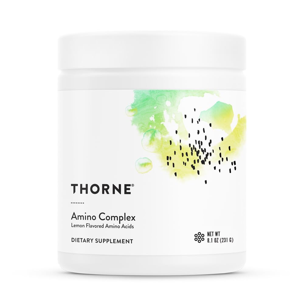 THORNE - Amino Complex - Clinically-Validated EAA and BCAA Powder for Pre or Post-Workout - Promotes Lean Muscle Mass & Energy Production* - NSF Certified for Sport - 30 Servings - 8.1 Oz - Lemon - Nirvana Guru