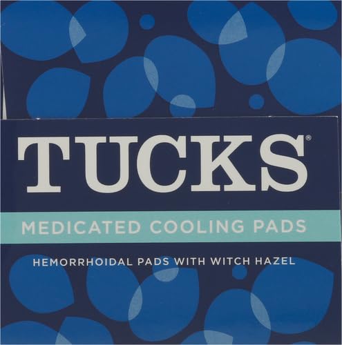TUCKS Medicated Cooling Pads, 100 Count – Pads with Witch Hazel, Cleanses Sensitive Areas, Protects from Irritation, Hemorrhoid Treatment, Medicated Pads Used By Hospitals