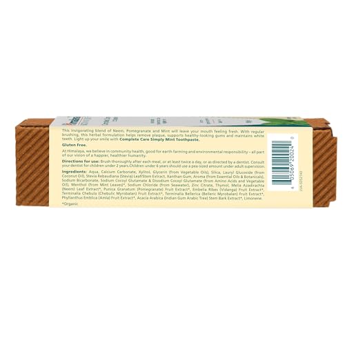 Himalaya Botanique Complete Care Toothpaste, Variety Pack - Fluoride Free Toothpaste for Clean Teeth & Fresh Breath - Vegan, Gluten Free, No Artificial Flavors, 5.29 oz (Pack of 4) - Nirvana Guru