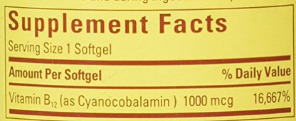 Nature Made Vitamin B12 1000 mcg, Dietary Supplement for Energy Metabolism Support, 150 Softgels, 150 Day Supply - Nirvana Guru